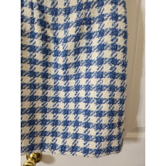 Ann taylor Blue Tweed Square Neck Shift Dress 4 NWT - Picture 5 of 10